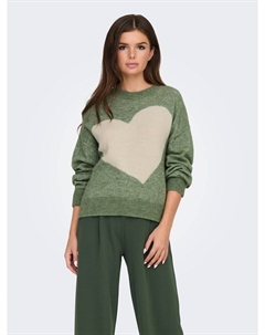 Тонкий вязаный свитер Sweater, цвет mottled green Jdy