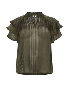 Блузка с коротким рукавом Blouse Jola, хаки Kaffe curve