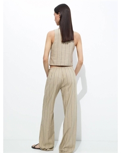 Тканевые брюки Wide leg Pants, песочный Pull & bear