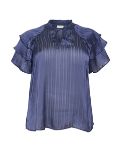 Блузка с коротким рукавом Blouse Jola, индиго Kaffe curve