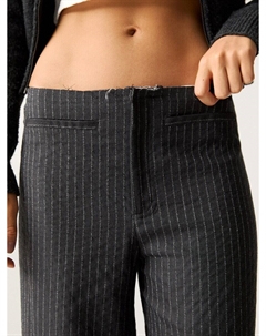 Тканевые брюки Wide leg Pants, темно-серый Pull & bear