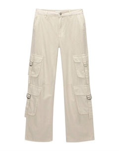 Брюки-карго Loose fit Cargo Pants, песочный Pull & bear