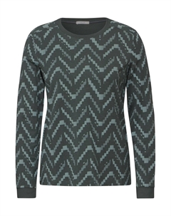 Лонгслив Shirt, цвет pastel green/dark green Cecil