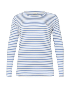 Лонгслив Shirt Lia, цвет blue/white Kaffe curve