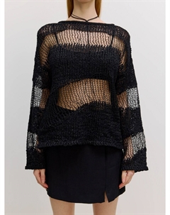 Тонкий вязаный свитер Sweater Frantje, черный Edited