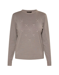 Тонкий вязаный свитер Sweater, серый Faina