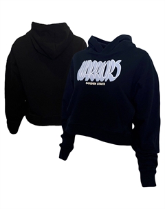 Женский укороченный пуловер с капюшоном Lusso Black Golden State Warriors Layla World Tour Unbranded