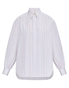 Полосатая хлопковая рубашка, белый Paul smith