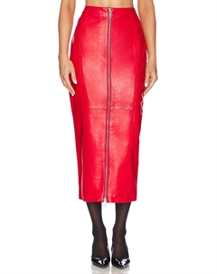 Юбка кожаная lony Retrofete, красный