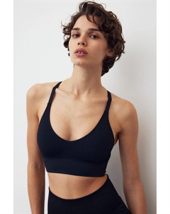 Спортивный бюстгальтер drymove medium support, черный H&m