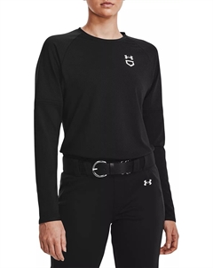Женский пуловер с круглым вырезом для софтбола, черный Under armour