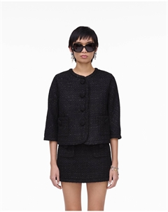 Женский пиджак из твида, черный Marc jacobs