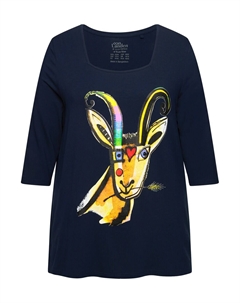 Топ Shirt, морской синий Ulla popken