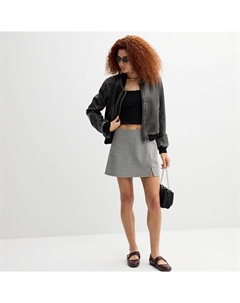 Куртка-бомбер из искусственной кожи для юниоров, цвет Washed Black So