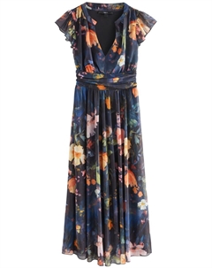 Платье макси Dress, темно-синий Next