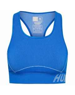 Бесшовный спортивный топ Christel, синий Hummel