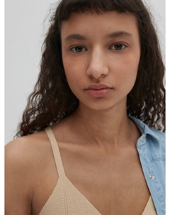 Вязаный топ Knitted Top Keira, бежевый Edited