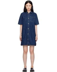 Мини-платье из денима цвета индиго Венеция A.p.c.