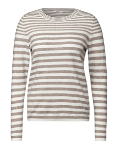 Тонкий вязаный свитер Sweater, темно-бежевый Cecil