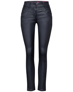 Кожаные штаны Slim fit Pants, черный Cecil