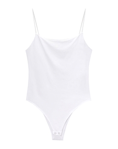 Классический топ Shirt Bodysuit, белый Pull & bear