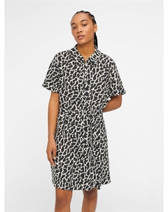Платье рубашка Shirt Dress, черный/белый Object