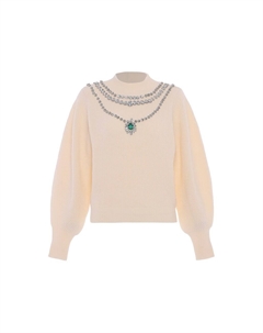 Тонкий вязаный свитер Sweater, бежевый Faina