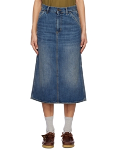 Синяя юбка миди длиной до колена Carhartt work in progress