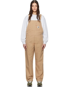 Бежевый комбинезон прямого кроя Carhartt work in progress