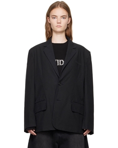 Блейзер с подкладкой на плечах, черный We11done