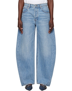 Синие закругленные джинсы оверсайз с низкой талией Alexander wang