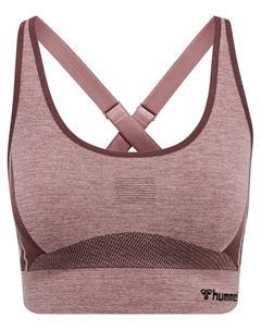 Спортивный бюстгальтер Sports Top Hmlclea Yoga Damen, цвет FUDGE/WOODROSE MELANGE Hummel
