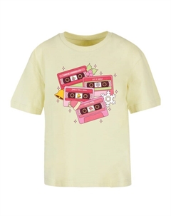 Футболка Ladies Everyday Tee Weihnachten Retro Song Tapes Pink, цвет softyellow F4nt4stic