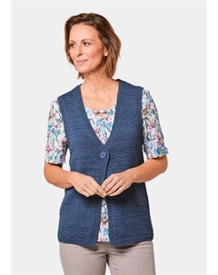 Жилет Bändchengarnstrickweste, цвет blauviolett Goldner