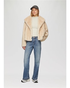 Футболка T-Shirt langarm, кремовый Qs