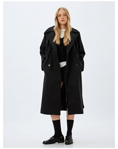 Тренч Mantel, черный Koton