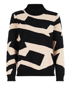 Пуловер Strickpullover mit Jacquard, цвет Black-Beige Betty barclay