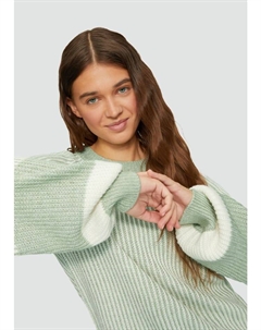 Пуловер Strickpullover langarm, зеленый Qs