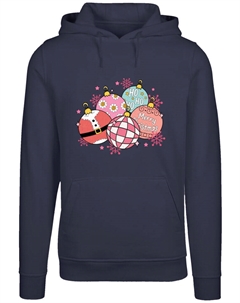 Пуловер Hoodie Pink Cute Christmas Tree Balls, цвет marineblau F4nt4stic