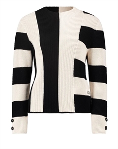 Пуловер Grobstrick-Pullover mit Blockstreifen, цвет Patch Beige/Black Betty barclay