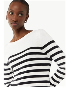 Пуловер Strickpullover langarm, цвет Schwarz-weiß Comma,