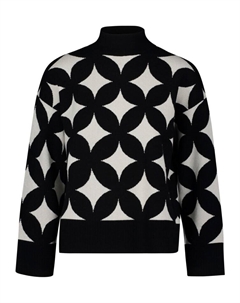 Пуловер Pullover mit Rautenmuster, цвет BlackCream Zero