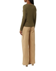 Пуловер Strickpullover langarm, оливковый Comma ci