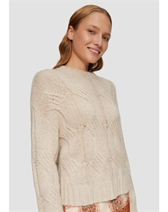 Пуловер Strickpullover langarm, бежевый S.oliver