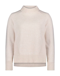 Пуловер Feinstrickpullover mit Rippenstruktur, бежевый Betty barclay