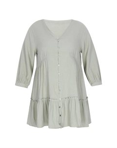 Платье до колена Plus Size Dress, зеленый Usha