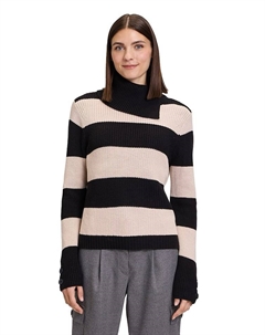 Пуловер Rollkragenpullover, цвет Schwarz/Sand Betty barclay
