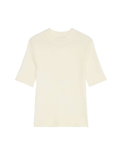 Пуловер Kurzarm-Strickpullover shaped, цвет creamy white Marc o'polo