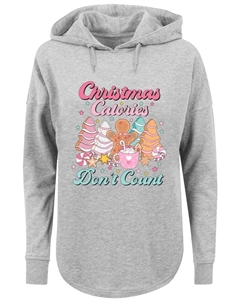 Пуловер Oversized Hoodie Weihnachten Dont Count Candy, серый F4nt4stic