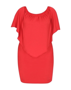 Платье до колена Plus Size Dress, красный Faina